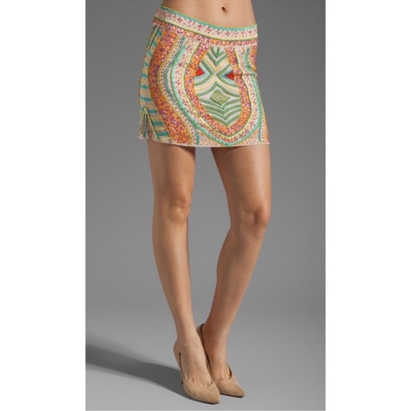 Antik Batik Hampton Beaded Embroidered Mini Skirt Size Small - Picture 2 of 6